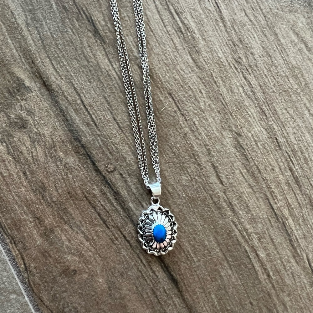 Navajo “Jc” 925 Silver & Turquoise Necklace